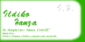 ildiko hamza business card